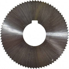 Controx - 3" Diam x 1/16" Blade Thickness x 1" Arbor Hole Diam, 80 Tooth Slitting and Slotting Saw - Arbor Connection, Right Hand, Uncoated, Cobalt, Concave Ground, Contains Keyway - Eagle Tool & Supply