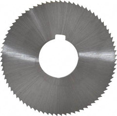 Controx - 3" Diam x 0.0781" Blade Thickness x 1" Arbor Hole Diam, 80 Tooth Slitting and Slotting Saw - Arbor Connection, Right Hand, Uncoated, Cobalt, Concave Ground, Contains Keyway - Eagle Tool & Supply