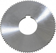 Controx - 3" Diam x 0.0938" Blade Thickness x 1" Arbor Hole Diam, 80 Tooth Slitting and Slotting Saw - Arbor Connection, Right Hand, Uncoated, Cobalt, Concave Ground, Contains Keyway - Eagle Tool & Supply