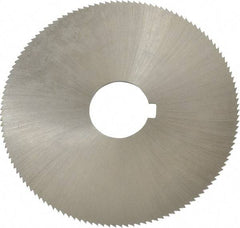 Controx - 4" Diam x 1/16" Blade Thickness x 1" Arbor Hole Diam, 128 Tooth Slitting and Slotting Saw - Arbor Connection, Right Hand, Uncoated, Cobalt, Concave Ground, Contains Keyway - Eagle Tool & Supply