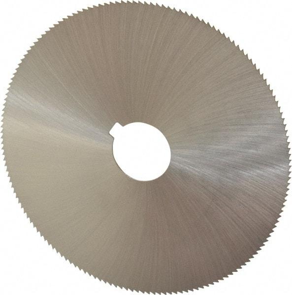 Controx - 5" Diam x 0.04" Blade Thickness x 1" Arbor Hole Diam, 160 Tooth Slitting and Slotting Saw - Arbor Connection, Right Hand, Uncoated, Cobalt, Concave Ground, Contains Keyway - Eagle Tool & Supply