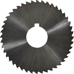 Controx - 1-3/4" Diam x 0.04" Blade Thickness x 1/2" Arbor Hole Diam, 44 Tooth Slitting and Slotting Saw - Arbor Connection, Right Hand, Uncoated, Cobalt, 15° Rake, Concave Ground, Contains Keyway - Eagle Tool & Supply