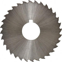 Controx - 1-3/4" Diam x 1/16" Blade Thickness x 1/2" Arbor Hole Diam, 32 Tooth Slitting and Slotting Saw - Arbor Connection, Right Hand, Uncoated, Cobalt, 15° Rake, Concave Ground, Contains Keyway - Eagle Tool & Supply