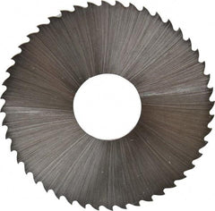 Controx - 2" Diam x 0.04" Blade Thickness x 5/8" Arbor Hole Diam, 48 Tooth Slitting and Slotting Saw - Arbor Connection, Right Hand, Uncoated, Cobalt, 15° Rake, Concave Ground, Contains Keyway - Eagle Tool & Supply