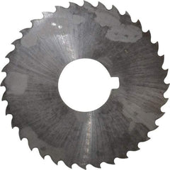 Controx - 2" Diam x 0.0469" Blade Thickness x 5/8" Arbor Hole Diam, 36 Tooth Slitting and Slotting Saw - Arbor Connection, Right Hand, Uncoated, Cobalt, 15° Rake, Concave Ground, Contains Keyway - Eagle Tool & Supply