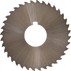 Controx - 2" Diam x 1/16" Blade Thickness x 5/8" Arbor Hole Diam, 36 Tooth Slitting and Slotting Saw - Arbor Connection, Right Hand, Uncoated, Cobalt, 15° Rake, Concave Ground, Contains Keyway - Eagle Tool & Supply