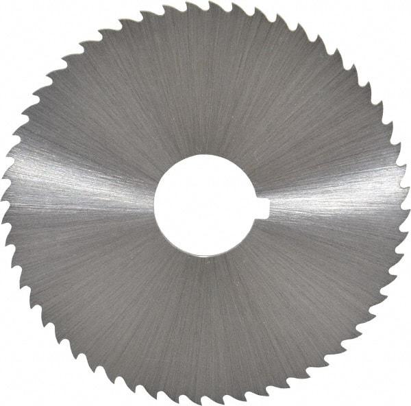 Controx - 2-1/2" Diam x 0.04" Blade Thickness x 5/8" Arbor Hole Diam, 56 Tooth Slitting and Slotting Saw - Arbor Connection, Right Hand, Uncoated, Cobalt, 15° Rake, Concave Ground, Contains Keyway - Eagle Tool & Supply