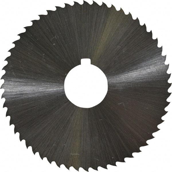 Controx - 2-1/2" Diam x 0.0469" Blade Thickness x 5/8" Arbor Hole Diam, 56 Tooth Slitting and Slotting Saw - Arbor Connection, Right Hand, Uncoated, Cobalt, 15° Rake, Concave Ground, Contains Keyway - Eagle Tool & Supply