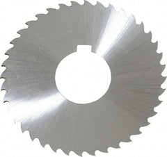 Controx - 3" Diam x 1/16" Blade Thickness x 1" Arbor Hole Diam, 40 Tooth Slitting and Slotting Saw - Arbor Connection, Right Hand, Uncoated, Cobalt, 15° Rake, Concave Ground, Contains Keyway - Eagle Tool & Supply