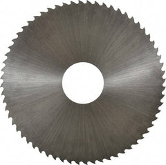 Controx - 4" Diam x 0.02" Blade Thickness x 1" Arbor Hole Diam, 64 Tooth Slitting and Slotting Saw - Arbor Connection, Right Hand, Uncoated, Cobalt, 15° Rake, Concave Ground - Eagle Tool & Supply