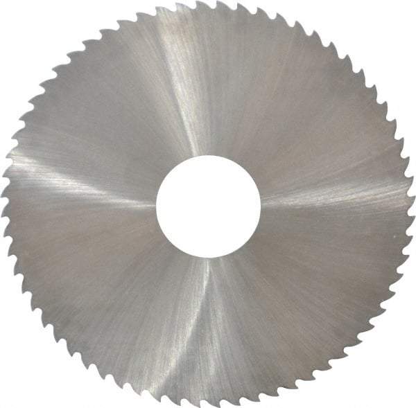 Controx - 4" Diam x 0.025" Blade Thickness x 1" Arbor Hole Diam, 64 Tooth Slitting and Slotting Saw - Arbor Connection, Right Hand, Uncoated, Cobalt, 15° Rake, Concave Ground - Eagle Tool & Supply