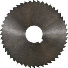 Controx - 4" Diam x 0.0938" Blade Thickness x 1" Arbor Hole Diam, 48 Tooth Slitting and Slotting Saw - Arbor Connection, Right Hand, Uncoated, Cobalt, 15° Rake, Concave Ground, Contains Keyway - Eagle Tool & Supply