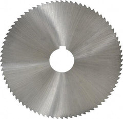 Controx - 5" Diam x 0.0469" Blade Thickness x 1" Arbor Hole Diam, 80 Tooth Slitting and Slotting Saw - Arbor Connection, Right Hand, Uncoated, Cobalt, 15° Rake, Concave Ground, Contains Keyway - Eagle Tool & Supply