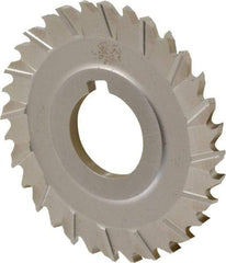 Controx - 3" Blade Diam x x 0.1563" Blade Thickness, 1" Hole, 32 Teeth, Cobalt Side Chip Saw - Staggered Tooth, Arbor Connection, Right Hand Cut, Uncoated, with Keyway - Eagle Tool & Supply