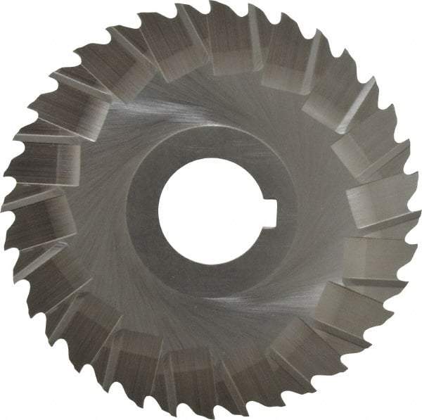 Controx - 4" Blade Diam x 1/16" Blade Thickness, 1" Hole, 36 Teeth, Cobalt Side Chip Saw - Staggered Tooth, Arbor Connection, Right Hand Cut, Uncoated, with Keyway - Eagle Tool & Supply