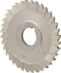 Controx - 4" Blade Diam x x 0.1563" Blade Thickness, 1" Hole, 36 Teeth, Cobalt Side Chip Saw - Staggered Tooth, Arbor Connection, Right Hand Cut, Uncoated, with Keyway - Eagle Tool & Supply