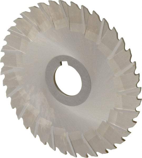 Controx - 5" Blade Diam x x 0.0938" Blade Thickness, 1" Hole, 40 Teeth, Cobalt Side Chip Saw - Staggered Tooth, Arbor Connection, Right Hand Cut, Uncoated, with Keyway - Eagle Tool & Supply