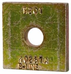 Cooper B-Line - 3/8" Rod, Zinc Dichromate Steel Square Strut Washer - 3/8" Bolt, Used with Cooper B Line Metal Framing Channels - Eagle Tool & Supply