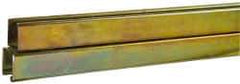 Cooper B-Line - 10' Long x 1-5/8" Wide x 3-1/4" High, 12 Gauge, Carbon Steel, Half Slot Framing Channel & Strut - 0.105" Thick, Dichromate - Eagle Tool & Supply