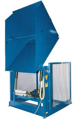 Vestil - 2,000 Lb Load Capacity, Steel Box Dumper - 64" Wide x 66" Long x 53-1/2" High, Blue - Eagle Tool & Supply