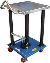 Vestil - 500 Lb Capacity Manual Hydraulic Post Lift Table - 31" Lift Height, 18" Platform Length x 18" Platform Width - Eagle Tool & Supply