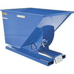 Vestil - 6,000 Lb Load Capacity, 1 Cu Yd, Steel Self-Dumping Hopper - 41-1/4" Wide x 61" Long x 43" High, Powder Coat Blue - Eagle Tool & Supply