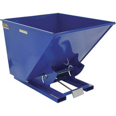 Vestil - 6,000 Lb Load Capacity, 2 Cu Yd, Steel Self-Dumping Hopper - 56-1/4" Wide x 69" Long x 52" High, Powder Coat Blue - Eagle Tool & Supply