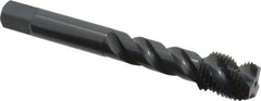 OSG - 1/2-20 UNF 3 Flute Modified Bottoming Spiral Flute Tap - Vanadium High Speed Steel, Oxide Finish, 3-3/8" OAL, Right Hand Flute, Right Hand Thread, H2, Series 290 - Eagle Tool & Supply