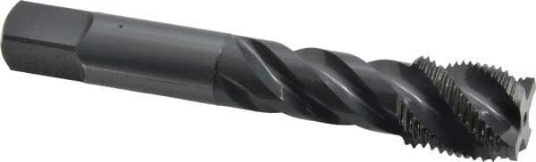 OSG - 3/4-16 UNF 4 Flute 3B Modified Bottoming Spiral Flute Tap - Vanadium High Speed Steel, Oxide Finish, 4-1/4" OAL, Right Hand Flute, Right Hand Thread, H3, Series 290 - Eagle Tool & Supply