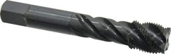 OSG - 3/4-16 UNF 4 Flute 2B Modified Bottoming Spiral Flute Tap - Vanadium High Speed Steel, Oxide Finish, 4-1/4" OAL, Right Hand Flute, Right Hand Thread, H5, Series 290 - Eagle Tool & Supply