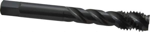 OSG - M12x1.75 Metric Coarse 3 Flute 6H Modified Bottoming Spiral Flute Tap - Vanadium High Speed Steel, Oxide Finish, 3-3/8" OAL, Right Hand Flute, Right Hand Thread, D6, Series 299 - Eagle Tool & Supply