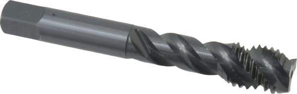 OSG - M14x2.00 Metric Coarse 3 Flute 6H Modified Bottoming Spiral Flute Tap - Vanadium High Speed Steel, Oxide Finish, 3-19/32" OAL, Right Hand Flute, Right Hand Thread, D7, Series 299 - Eagle Tool & Supply