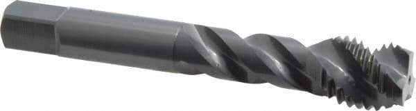 OSG - M16x2.00 Metric Coarse 3 Flute 6H Modified Bottoming Spiral Flute Tap - Vanadium High Speed Steel, Oxide Finish, 3-13/16" OAL, Right Hand Flute, Right Hand Thread, D7, Series 299 - Eagle Tool & Supply