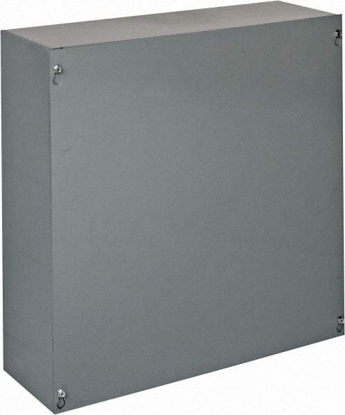 Cooper B-Line - Steel Junction Box Enclosure Screw Flat Cover - NEMA 1, 18" Wide x 18" High x 6" Deep - Eagle Tool & Supply