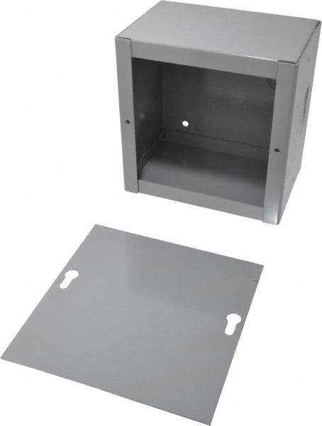 Cooper B-Line - Steel Junction Box Enclosure Screw Flat Cover - NEMA 1, 6" Wide x 6" High x 4" Deep - Eagle Tool & Supply