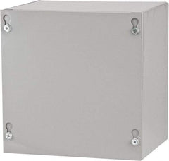 Cooper B-Line - Steel Junction Box Enclosure Screw Flat Cover - NEMA 1, 8" Wide x 8" High x 6" Deep - Eagle Tool & Supply