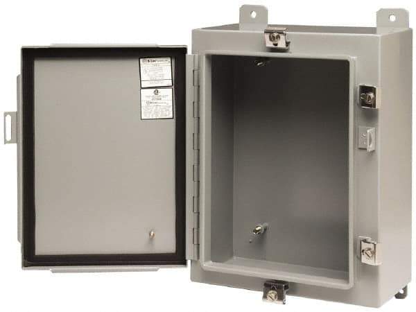 Cooper B-Line - Steel Standard Enclosure Hinge Flat Cover - NEMA 4, 12, 13, 24" Wide x 30" High x 10" Deep, Rainproof & Watertight - Eagle Tool & Supply