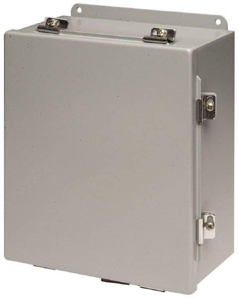 Cooper B-Line - Steel Standard Enclosure Hinge Flat Cover - NEMA 4, 12, 13, 10" Wide x 12" High x 5" Deep, Rainproof & Watertight - Eagle Tool & Supply