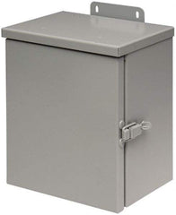 Cooper B-Line - Steel Junction Box Enclosure Hinge Flat Cover - NEMA 3R, 8" Wide x 10" High x 6" Deep, Rainproof - Eagle Tool & Supply