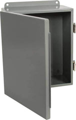 Cooper B-Line - Steel Standard Enclosure Hinge Flat Cover - NEMA 12, 13, 10" Wide x 12" High x 5" Deep, Dirt-tight & Dust-tight - Eagle Tool & Supply