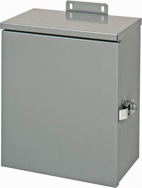 Cooper B-Line - Steel Junction Box Enclosure Hinge Flat Cover - NEMA 3R, 10" Wide x 12" High x 6" Deep, Rainproof - Eagle Tool & Supply