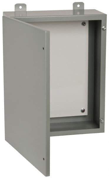 Cooper B-Line - Steel Standard Enclosure Hinge Flat Cover - NEMA 12, 13, 16" Wide x 20" High x 7" Deep, Dirt-tight & Dust-tight - Eagle Tool & Supply