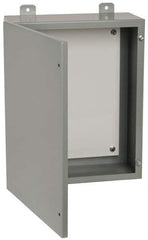 Cooper B-Line - Steel Standard Enclosure Hinge Flat Cover - NEMA 12, 13, 16" Wide x 20" High x 7" Deep, Dirt-tight & Dust-tight - Eagle Tool & Supply