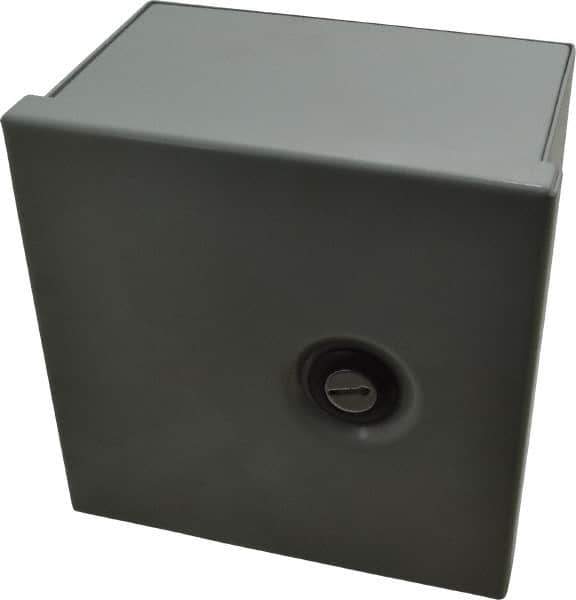 Cooper B-Line - Steel Standard Enclosure Hinge Flat Cover - NEMA 1, 6" Wide x 6" High x 4" Deep - Eagle Tool & Supply