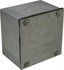 Cooper B-Line - Steel Junction Box Enclosure Screw Flat Cover - NEMA 3, 12, 6" Wide x 6" High x 4" Deep, Dust-tight & Rainproof - Eagle Tool & Supply