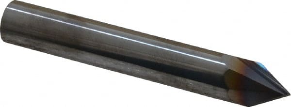 Niagara Cutter - 3/8" Diam 2 Flute Single End Solid Carbide Chamfer Mill - Eagle Tool & Supply