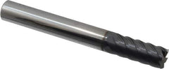 Niagara Cutter - 1/2", 1-1/8" LOC, 1/2" Shank Diam, 4" OAL, 6 Flute, Solid Carbide Square End Mill - Single End, AlTiN Finish, Spiral Flute, 45° Helix, Centercutting, Right Hand Cut, Right Hand Flute - Eagle Tool & Supply