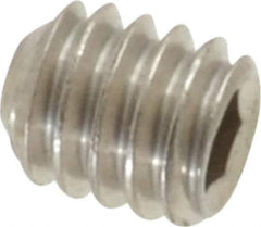 Value Collection - #8-32 UNC, 3/16" OAL, Flat Point Set Screw - Grade Austenitic A2 Stainless Steel, 5/64" Key - Eagle Tool & Supply