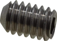 Value Collection - #8-32 UNC, 1/4" OAL, Flat Point Set Screw - Grade Austenitic A2 Stainless Steel, 5/64" Key - Eagle Tool & Supply