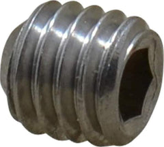 Value Collection - #10-32 UNF, 3/16" OAL, Flat Point Set Screw - Grade Austenitic A2 Stainless Steel, 3/32" Key - Eagle Tool & Supply